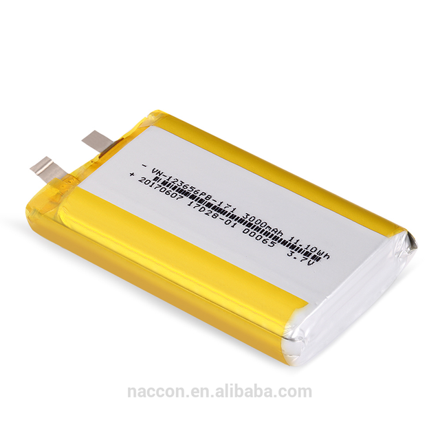 锂聚合物电池 123656 3.7V 3000mAh